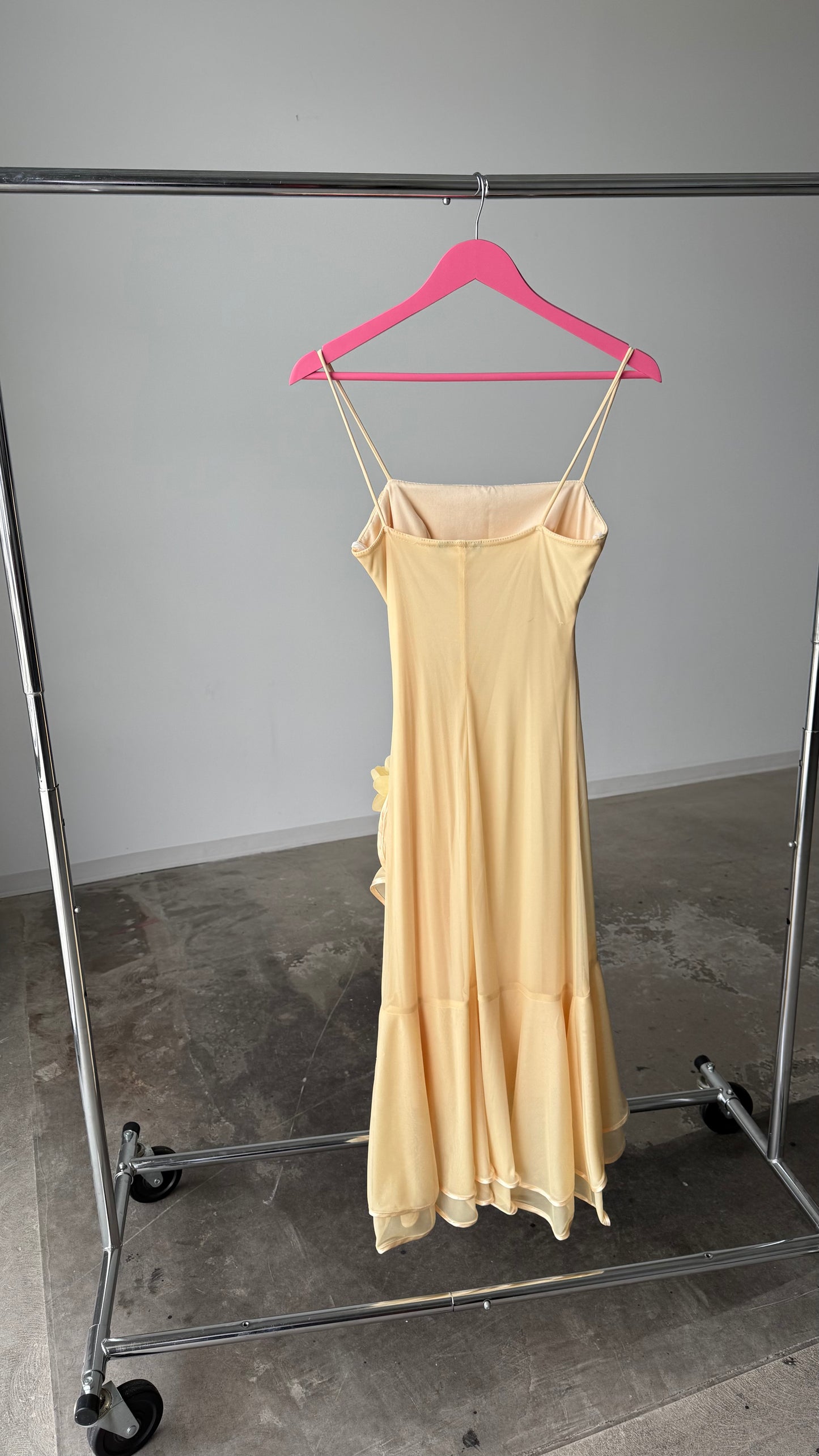 City Triangles Yellow Y2K Ruffle Dress