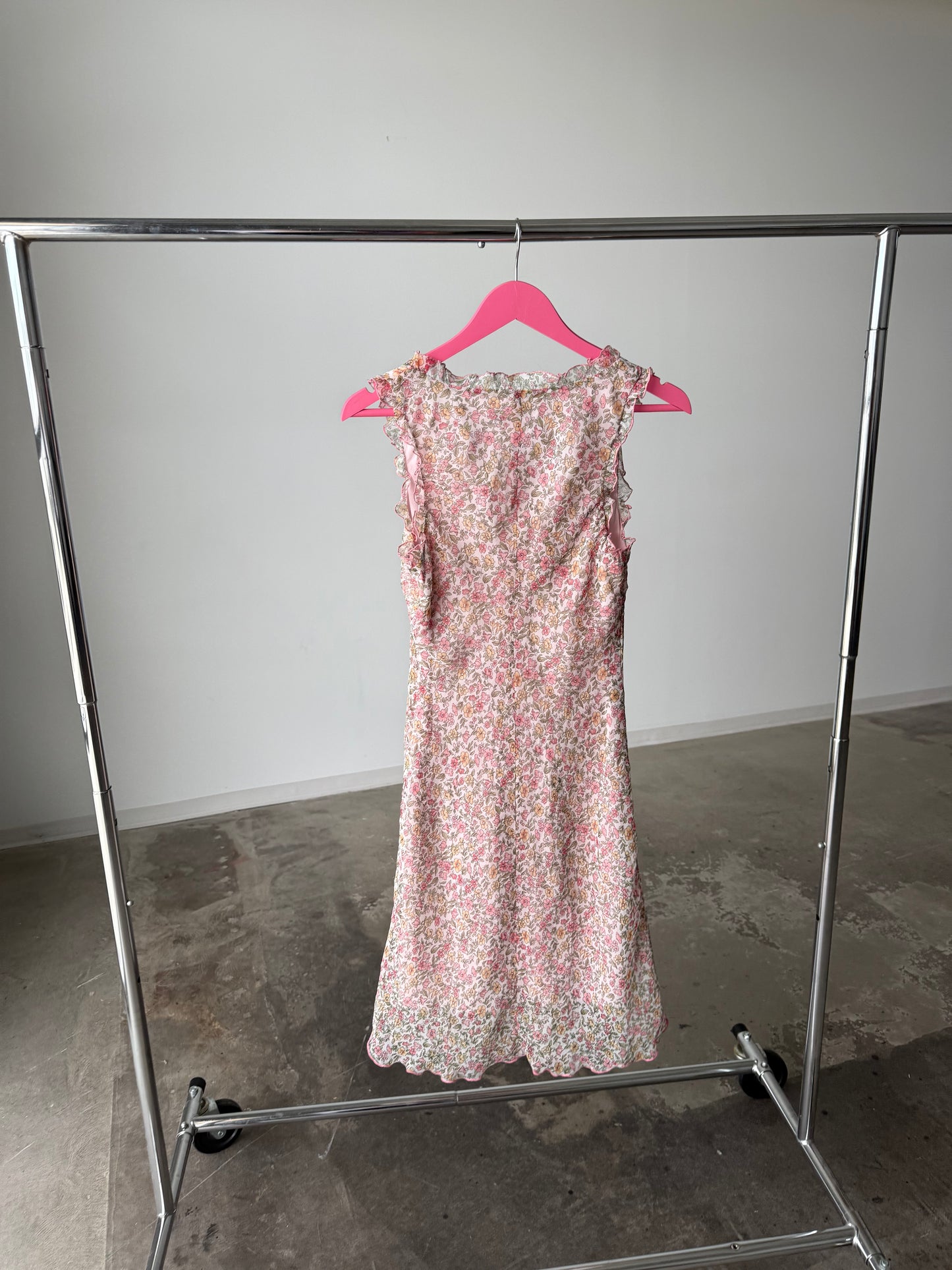 Vintage Y2K City Triangles Floral Lace Dress – Cottagecore Dream