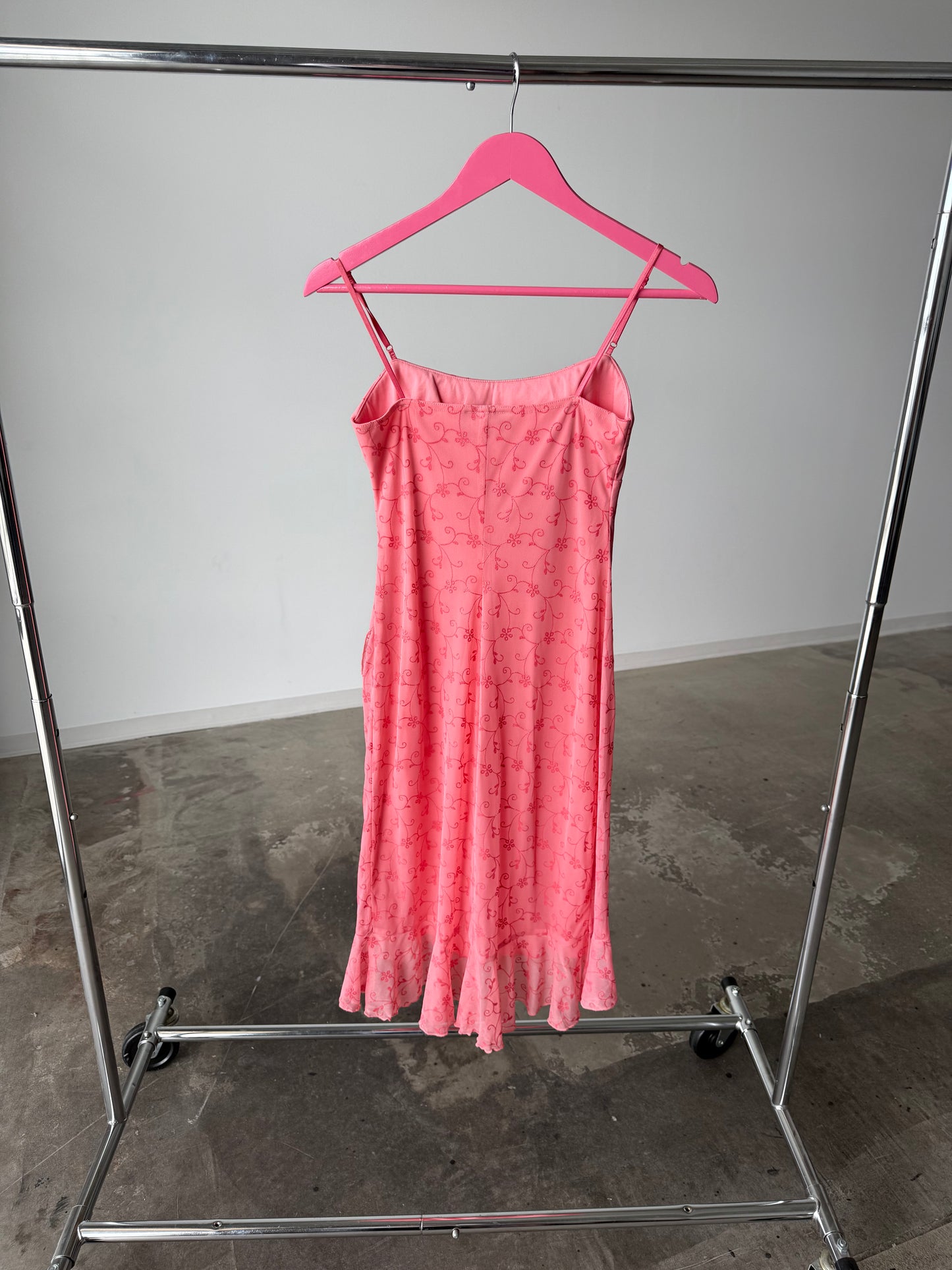 City Triangles Y2K Pink Ruffle Slip Dress