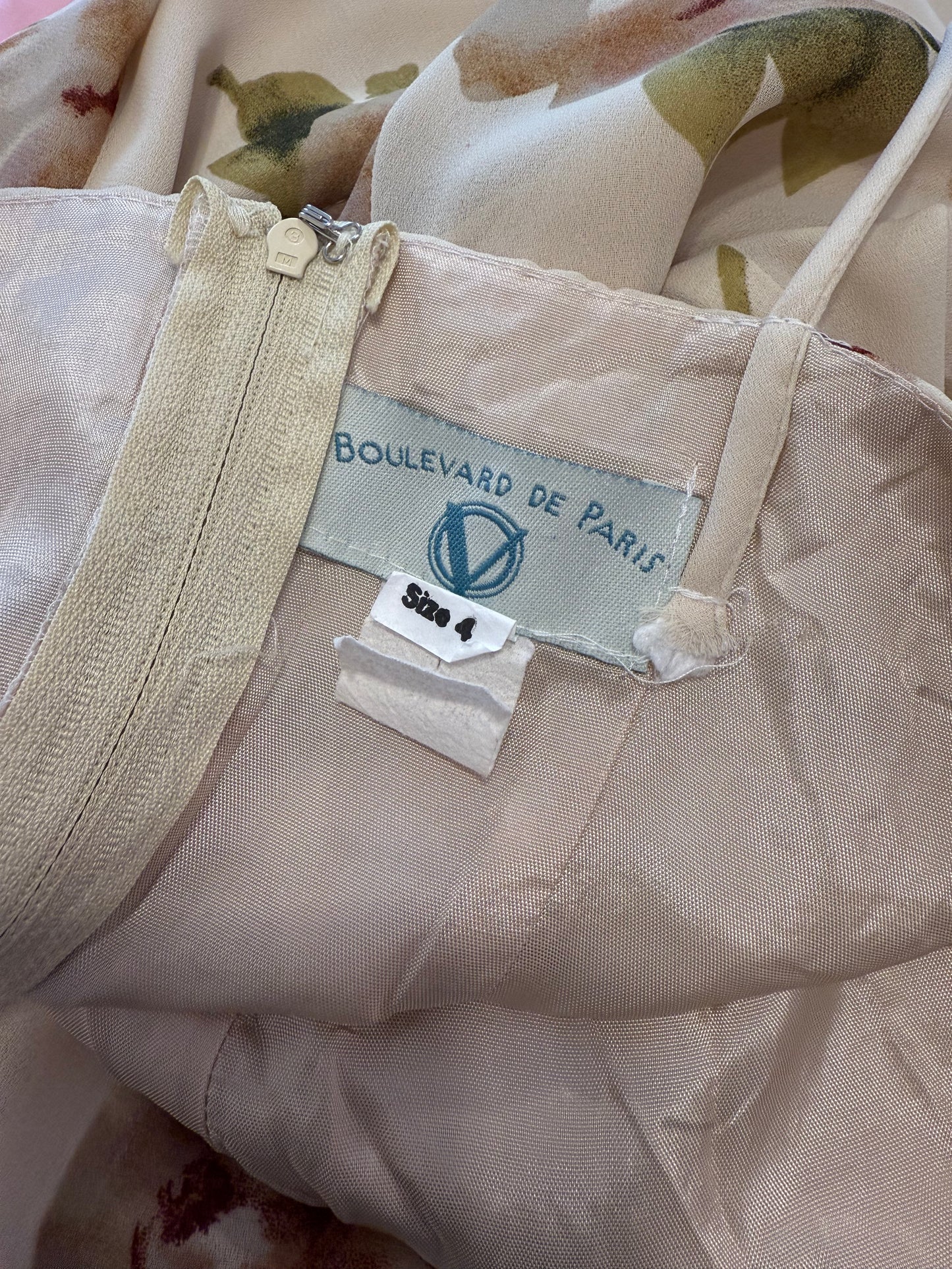 Boulevard De Paris Beige Floral Dress
