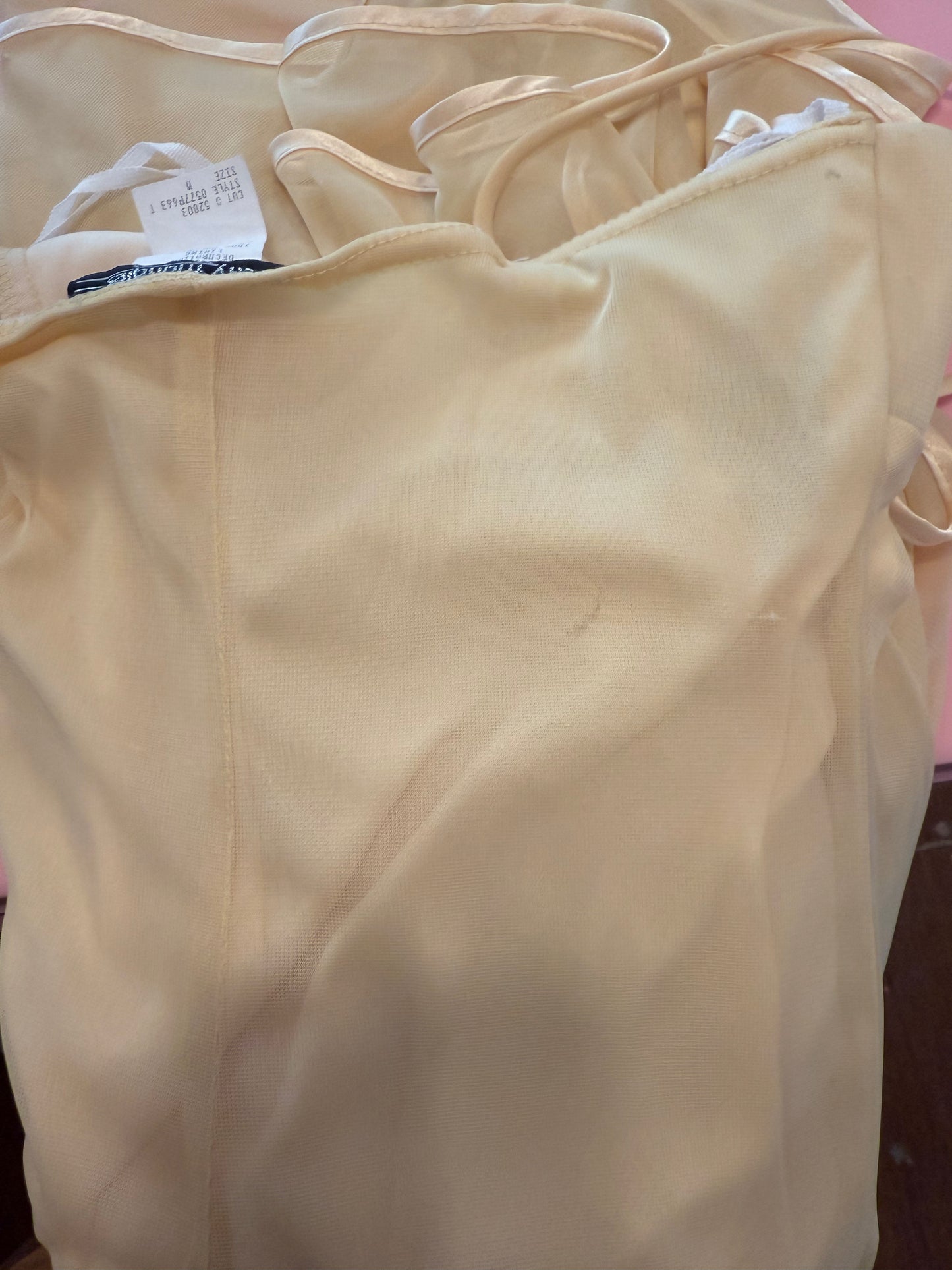 City Triangles Yellow Y2K Ruffle Dress