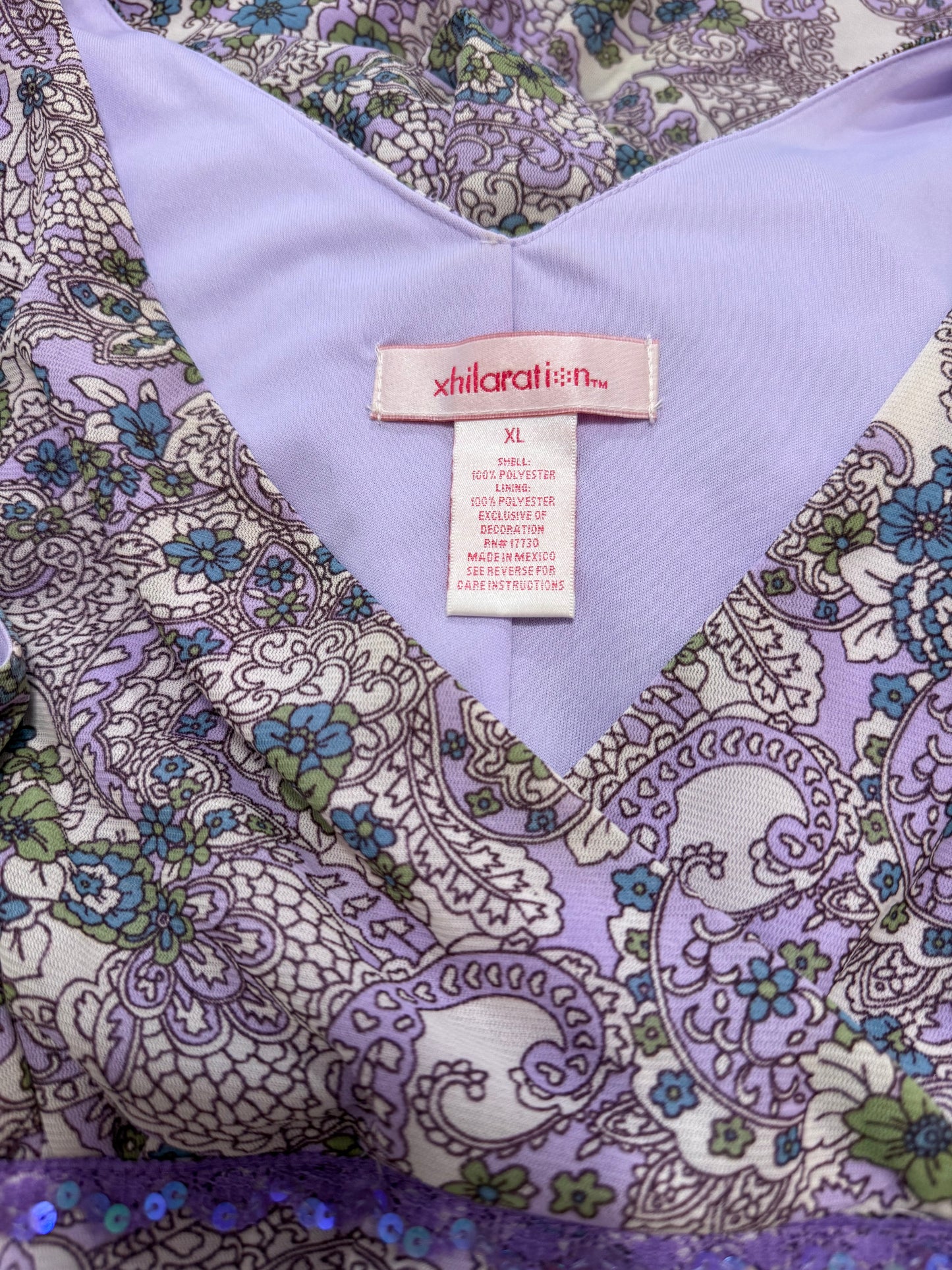 Xhilaration Purple Floral Dress