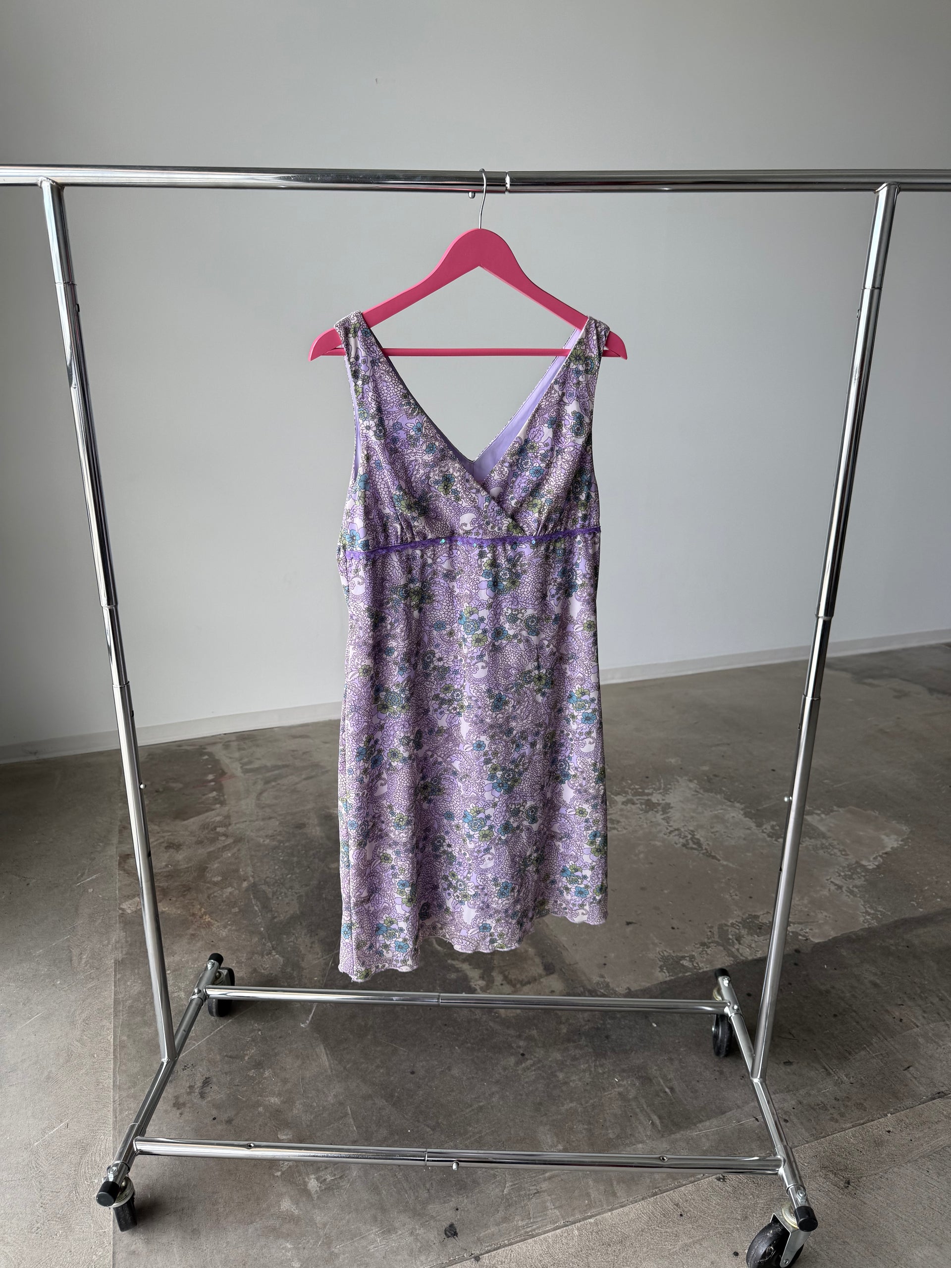 Xhilaration Purple Floral Dress – patted
