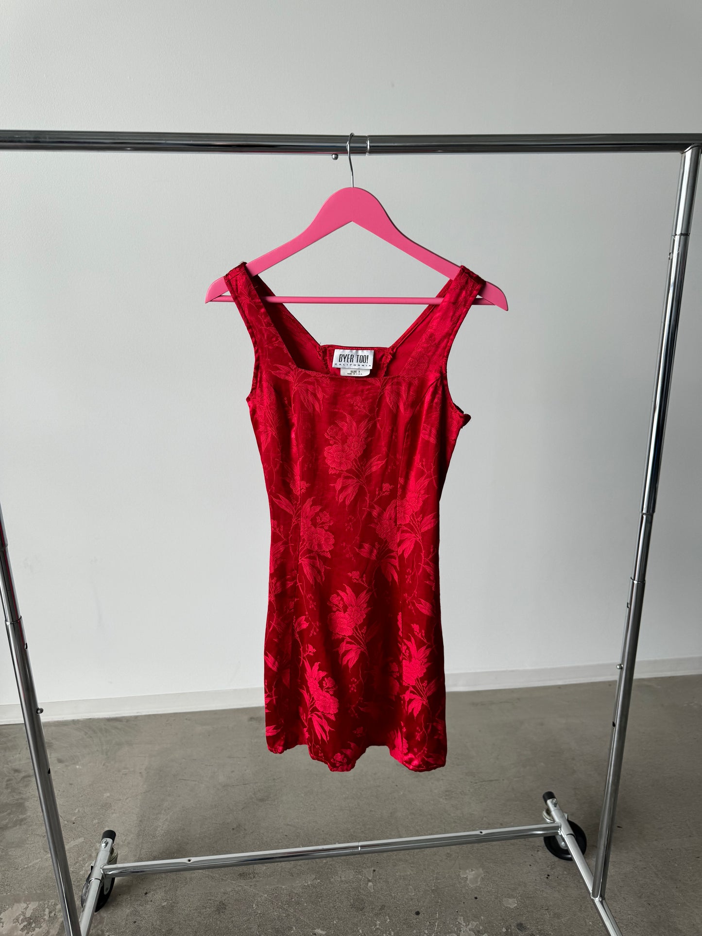 Amy Byer Y2K Red Lace Up Back Dress