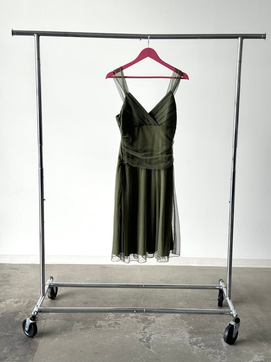 Speechless Y2K Sparkle Olive Dress