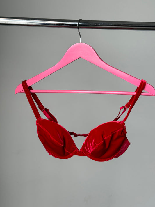 Red Velvet Vintage Bra